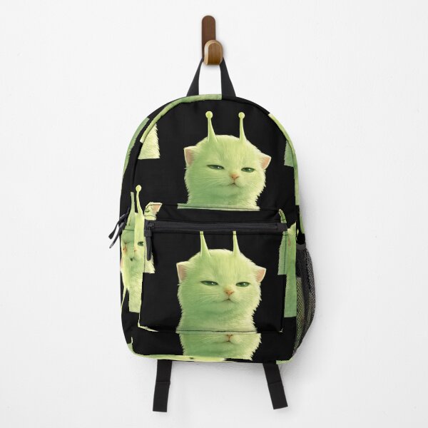 Item preview, Sleepy Green Alien Cat With Long Antennae designed and sold by Orange Cato.