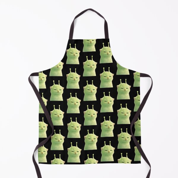 Item preview, Sleepy Green Alien Cat With Long Antennae designed and sold by Orange Cato.