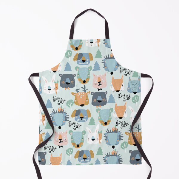 Item preview, seamless pattern of cute animal heads designed and sold by KAYJAY DESIGNS.