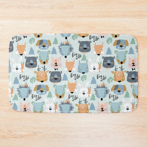 Item preview, seamless pattern of cute animal heads designed and sold by KAYJAY DESIGNS.