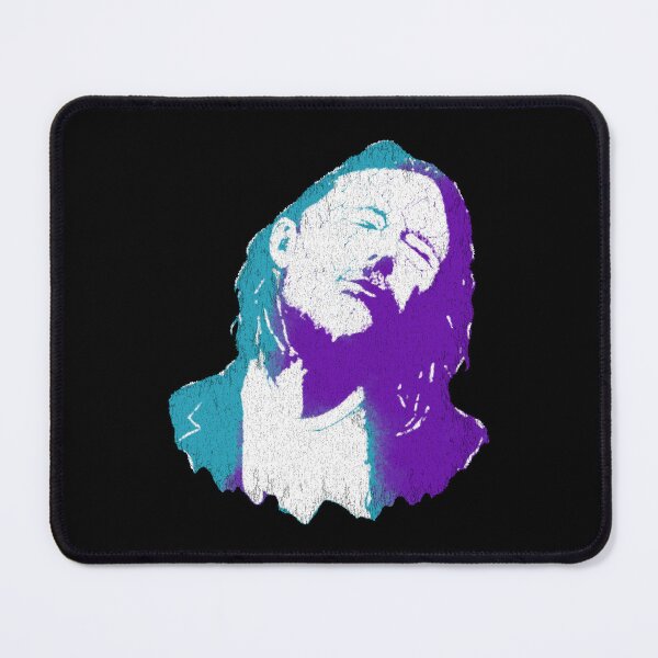 Item preview, Thom Yorke Alternative Rock Cyan Purple Distressed Halftone Portrait designed and sold by surmind.