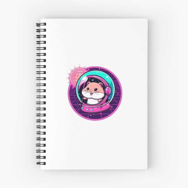 Item preview, Retro Synthwave Hamster Astronaut Space Helmet designed and sold by ByKayaPrints.
