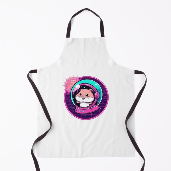 Item preview, Retro Synthwave Hamster Astronaut Space Helmet designed and sold by ByKayaPrints.