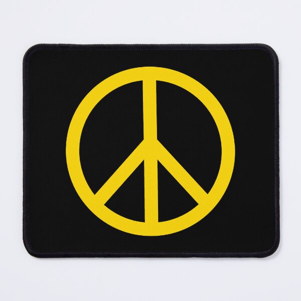 Item preview, Gold Peace Sign Anti War Minimalist symbol designed and sold by pattern-archive.