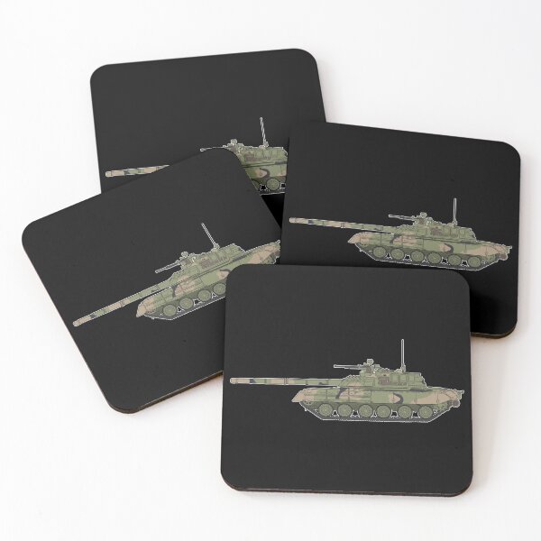 Item preview, T-80 Battle Tank Side View Camouflage Minimal Vector Art designed and sold by FAawRay.