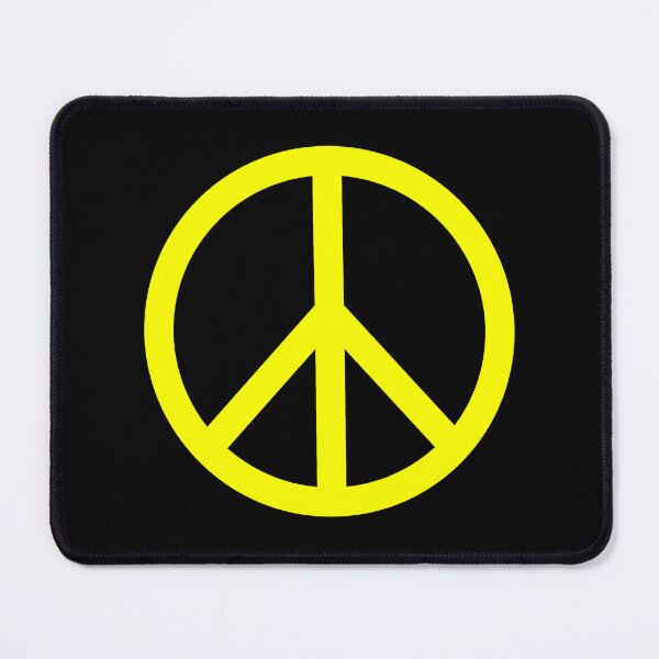 Item preview, Yellow Peace Sign Anti War Minimalist symbol designed and sold by pattern-archive.