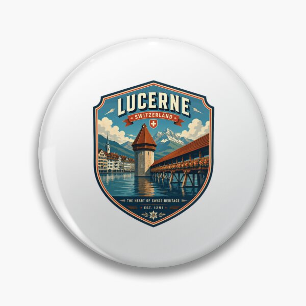 Item preview, Lucerne Switzerland The Heart Of Swiss Heritage Est 1291 Swiss Travel Souvenir designed and sold by HumansStuck12.