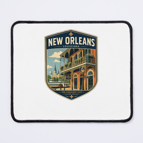 Item preview, New Orleans Louisiana French Quarter The Crescent City Travel Fan Resident designed and sold by HumansStuck12.