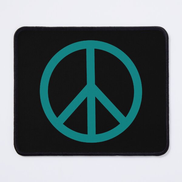 Item preview, Teal Peace Sign Anti War Minimalist symbol designed and sold by pattern-archive.
