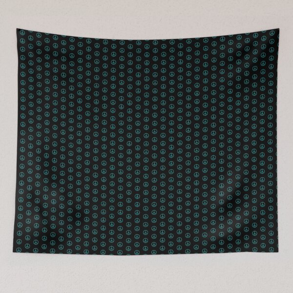 Item preview, Teal Peace Sign Anti War Minimalist symbol designed and sold by pattern-archive.