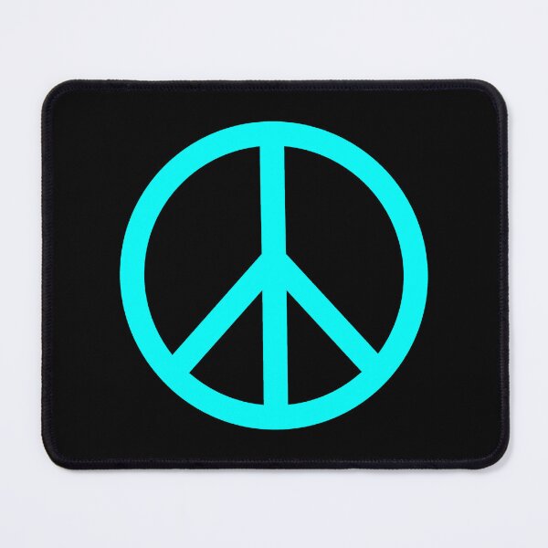 Item preview, Cyan Peace Sign Anti War Minimalist symbol designed and sold by pattern-archive.