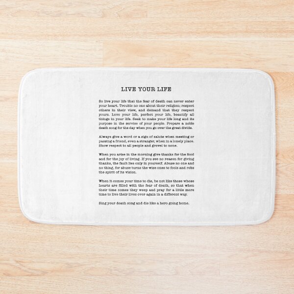 Item preview, Live Your Life by Chief Tecumseh poem designed and sold by corbrand.