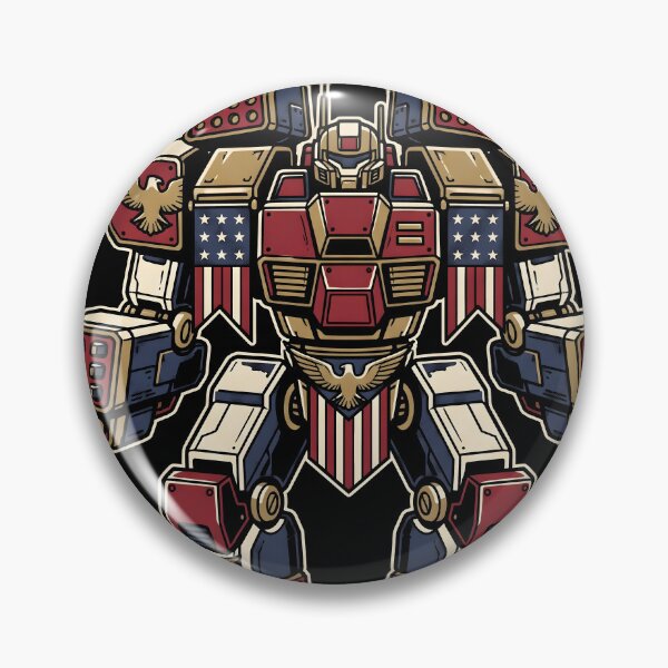 Artikelvorschau, Präsidenten-Mech-Metallwolf-Chaos-Vektor-Gaming-Grafik-T-Shirt entworfen und verkauft von Senpaiwaves.