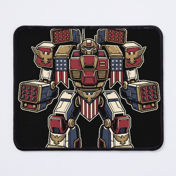 Item preview, The President's Mech Metal Wolf Chaos Vector Gaming Graphic Tee designed and sold by Senpaiwaves.