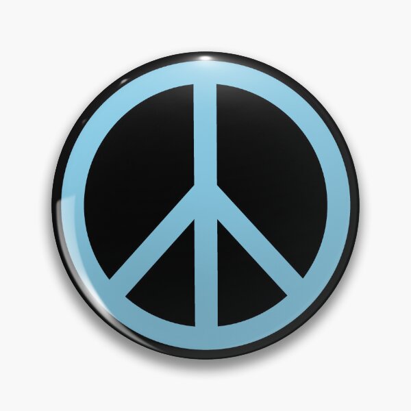 Item preview, Sky Blue Peace Sign Anti War Minimalist symbol designed and sold by pattern-archive.