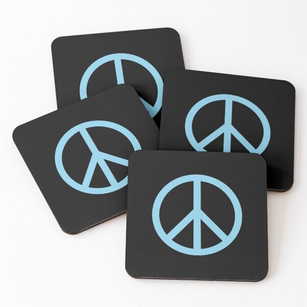 Item preview, Sky Blue Peace Sign Anti War Minimalist symbol designed and sold by pattern-archive.