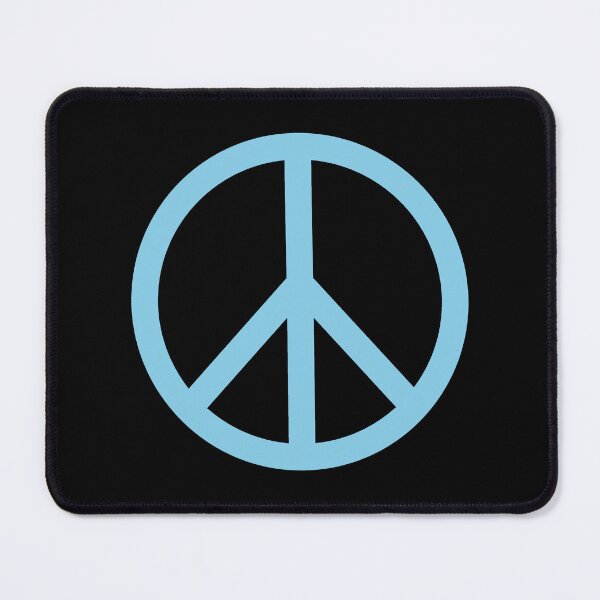 Item preview, Sky Blue Peace Sign Anti War Minimalist symbol designed and sold by pattern-archive.