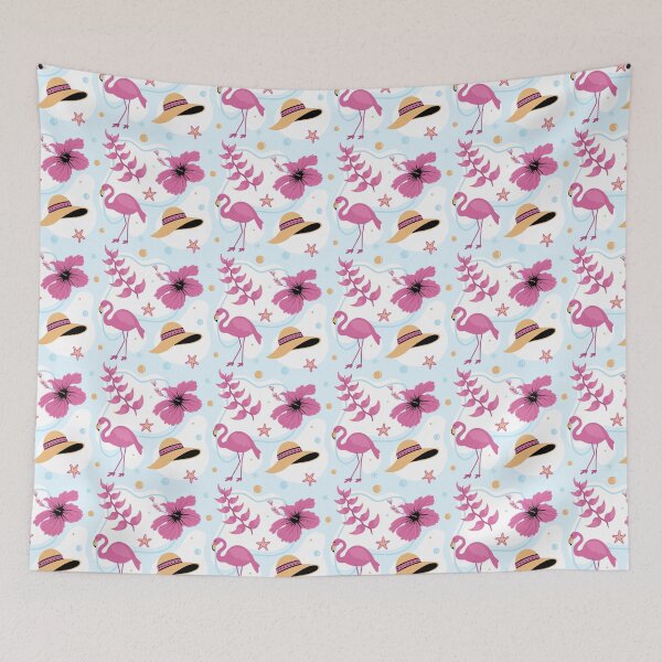 Item preview, Flamingo Tropical Seamless Pattern designed and sold by KAYJAY DESIGNS.