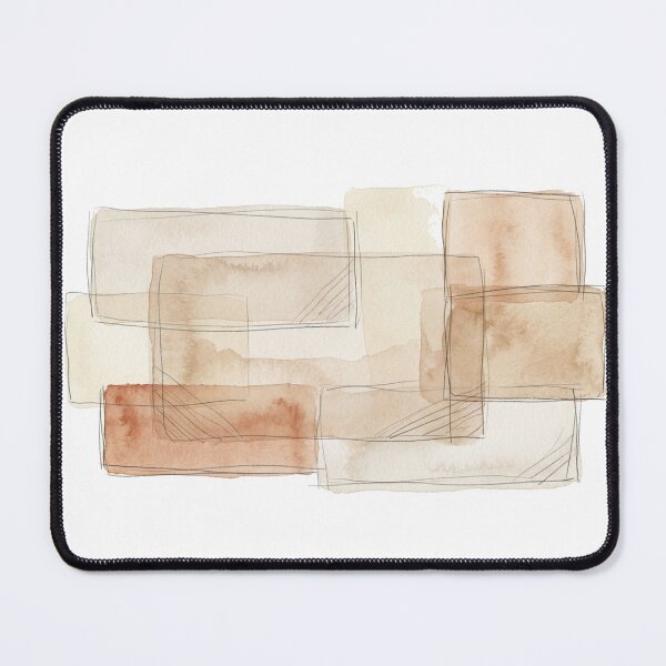 Item preview, Terracotta Abstract Shapes – Modern Boho Watercolor with Botanical Line Art Print designed and sold by @SHINTOSARTSTORE.