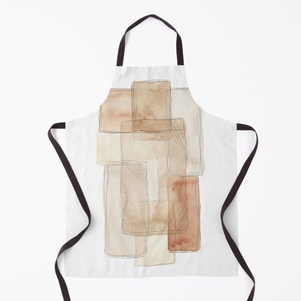 Item preview, Terracotta Abstract Shapes – Modern Boho Watercolor with Botanical Line Art Print designed and sold by @SHINTOSARTSTORE.