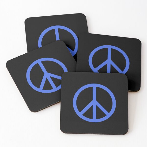 Item preview, Royal Blue Peace Sign Anti War Minimalist symbol designed and sold by pattern-archive.