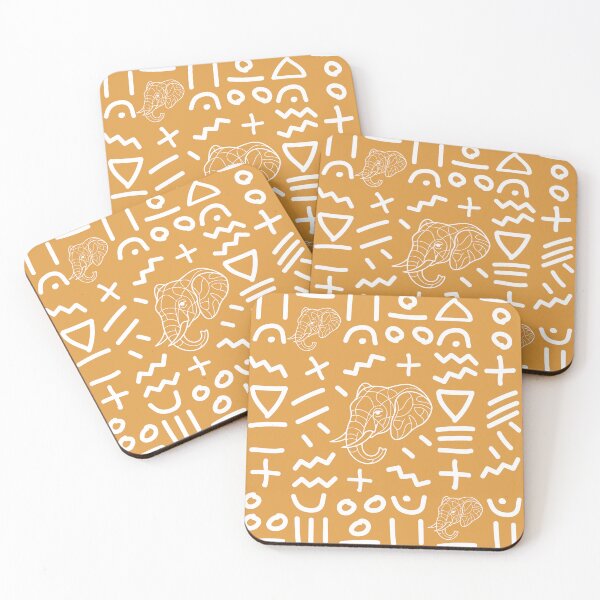 Item preview, Bogolan & Orange Korhogo Fabric: West African Textile Art designed and sold by Wolagno.
