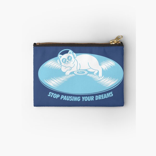 Item preview, DJ Cat Blue Vinyl Record Motivational Quote For Music Lovers designed and sold by roarsomethings.