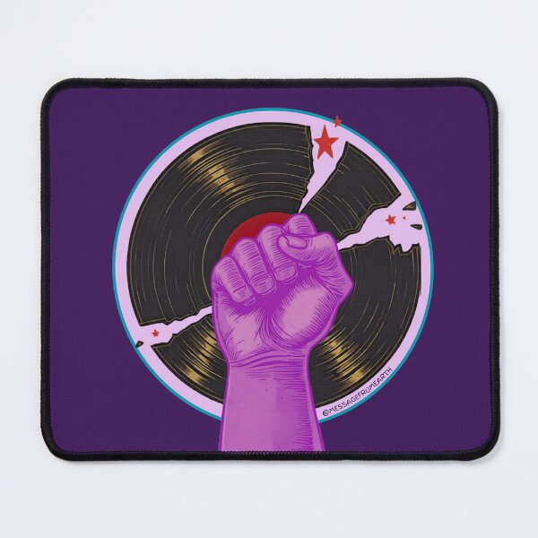 Item preview, Music Revolution - Raised Fist Breaking Vinyl Record Art #3 designed and sold by Message from Earth.