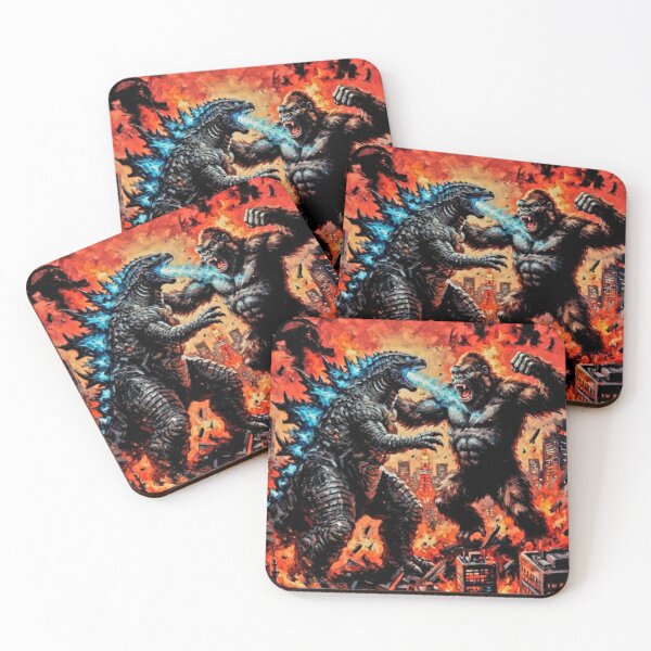 Item preview, King Kong vs Godzilla Kaiju Battle Fine Art Tribute designed and sold by Art's Diner.
