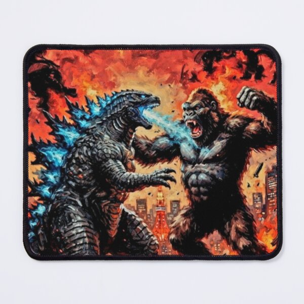 Item preview, King Kong vs Godzilla Kaiju Battle Fine Art Tribute designed and sold by Art's Diner.