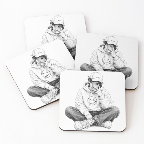 Item preview, Gen Z Selfie Sketch Sticker | Aesthetic Streetwear Pencil Art | Minimal Black & White designed and sold by DKraftz.