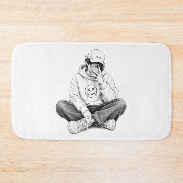 Item preview, Gen Z Selfie Sketch Sticker | Aesthetic Streetwear Pencil Art | Minimal Black & White designed and sold by DKraftz.