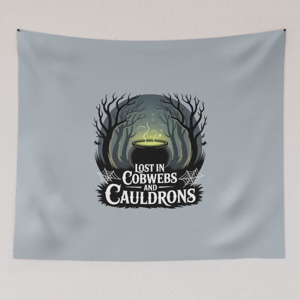 Item preview, Lost in Cobwebs and Cauldrons – Spooky Halloween Witch Design designed and sold by Jollys-ArtShop.
