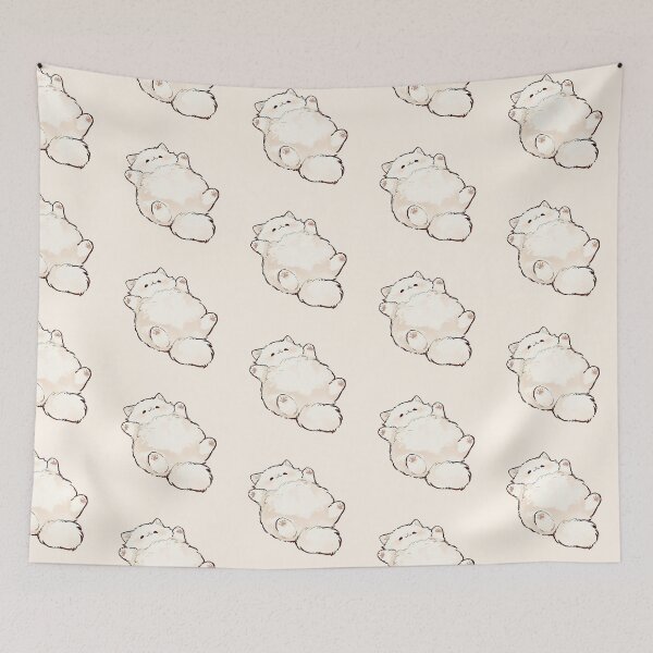 Item preview, Cute Fluffy Sleeping Kitten Kawaii Cat designed and sold by jianina-alondra.