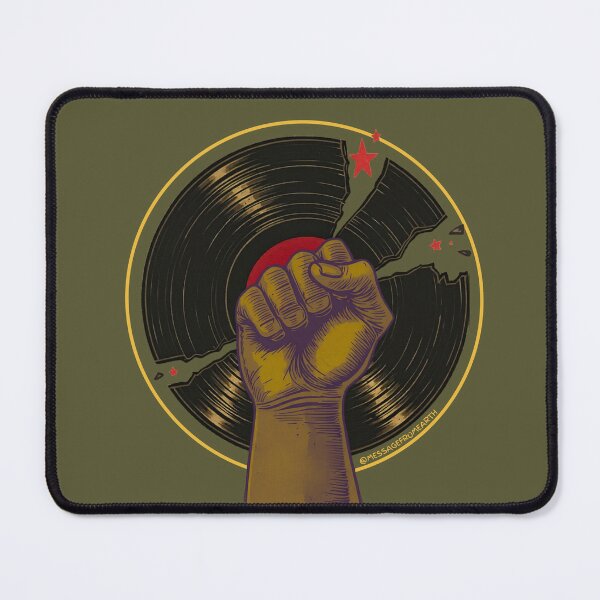 Item preview, Music Revolution - Raised Fist Breaking Vinyl Record Art #2 designed and sold by Message from Earth.