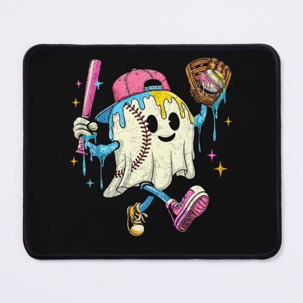 Item preview, Ice Cream Drip Ghost Baseball Spots Baseball Drip Halloween designed and sold by watanabeee.