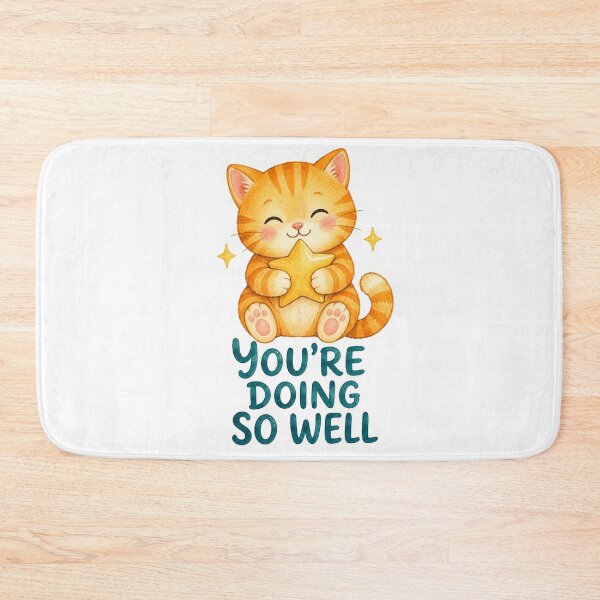 Item preview, selfcare cat - you're doing so well designed and sold by Krachtvanjehart.