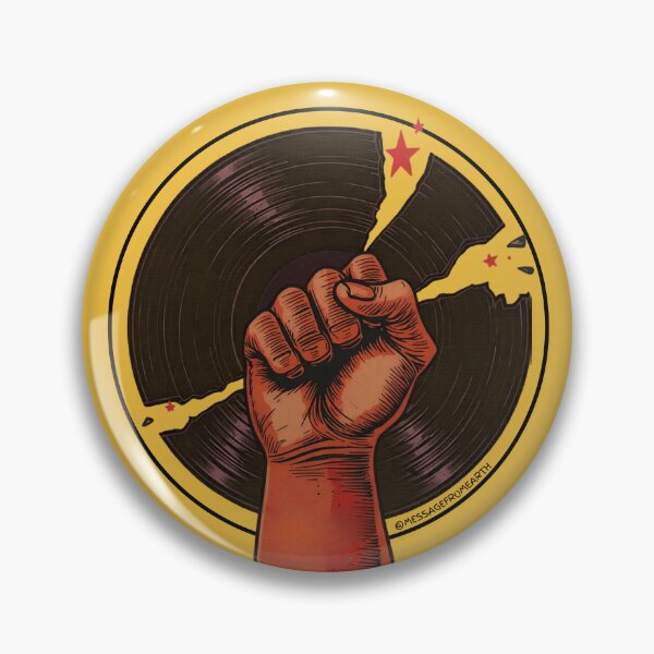 Item preview, Music Revolution - Raised Fist Breaking Vinyl Record Art #1 designed and sold by Message from Earth.