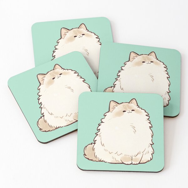 Item preview, Fluffy White Persian Kawaii Cat designed and sold by jianina-alondra.