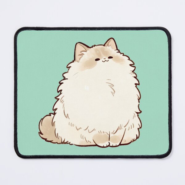 Item preview, Fluffy White Persian Kawaii Cat designed and sold by jianina-alondra.