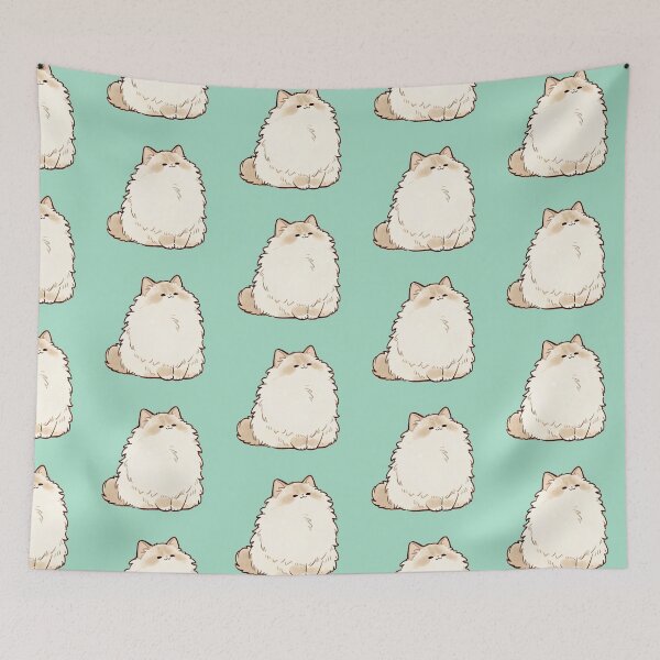 Item preview, Fluffy White Persian Kawaii Cat designed and sold by jianina-alondra.