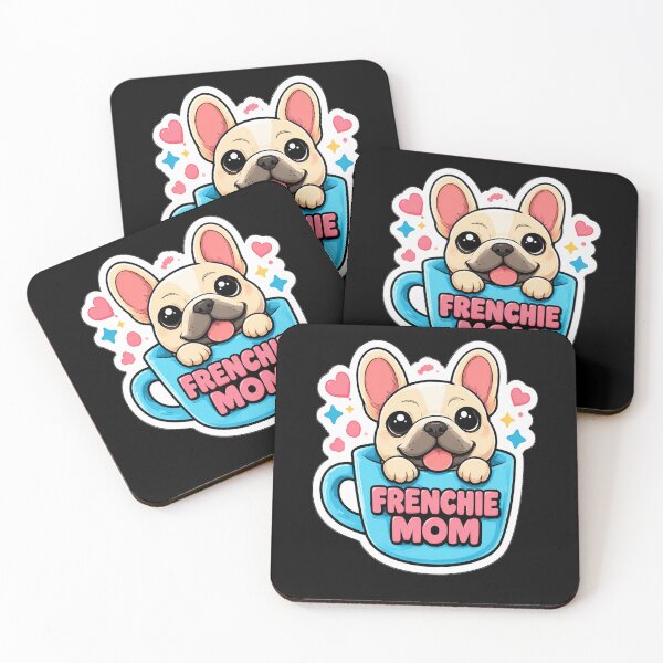 Item preview, Frenchie Mom Cute French Bulldog in Coffee Mug Sticker | Kawaii Frenchie Dog Lover Gift designed and sold by WOWART69.