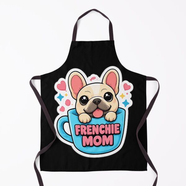 Aperçu de l'œuvre Sticker pour mug « Maman Bouledogue Français » | Cadeau Kawaii pour les amoureux des bouledogues français créée et vendue par WOWART69.
