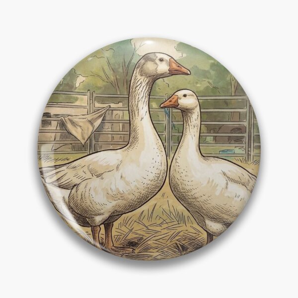 Item preview, Geese, Vintage styled illustration designed and sold by carole hirst.