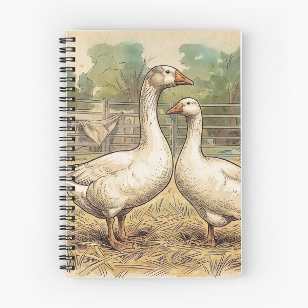 Item preview, Geese, Vintage styled illustration designed and sold by carole hirst.