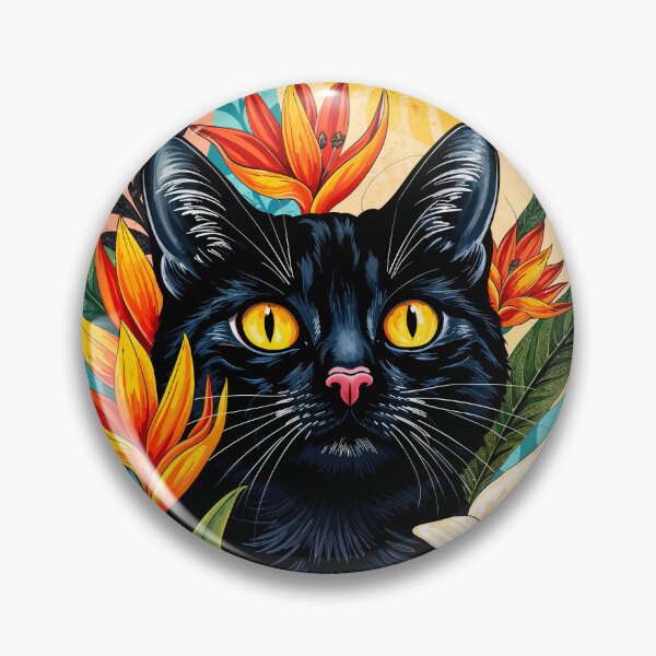 Item preview, Black Cat in Tropical Garden designed and sold by store52.