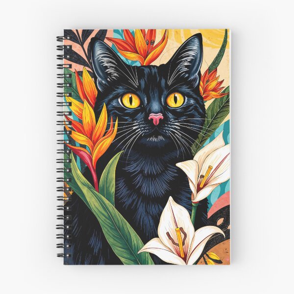 Item preview, Black Cat in Tropical Garden designed and sold by store52.