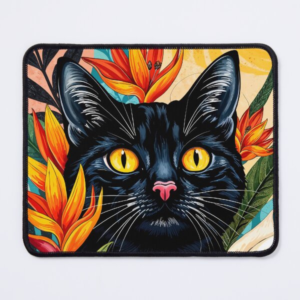 Item preview, Black Cat in Tropical Garden designed and sold by store52.