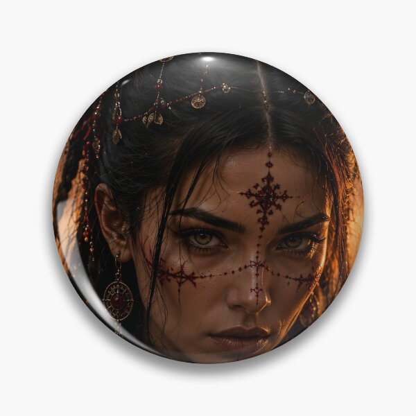 Item preview, Cyber Motanka: Golden Sunset Portrait designed and sold by Vaelia.