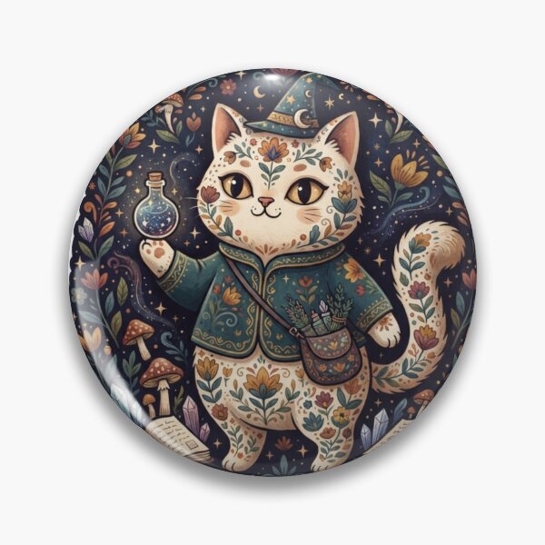Item preview, Arcane Wizard Cat Illustration  designed and sold by Iampoji.